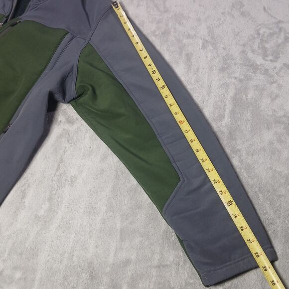 LL Bean Men 2XLT Jacket Fleece Lined Gray Green Polartec Full-Zip Hiking Outdoor - Picture 11 of 12